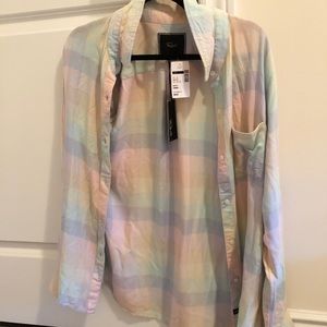 Rails button down shirt is size medium